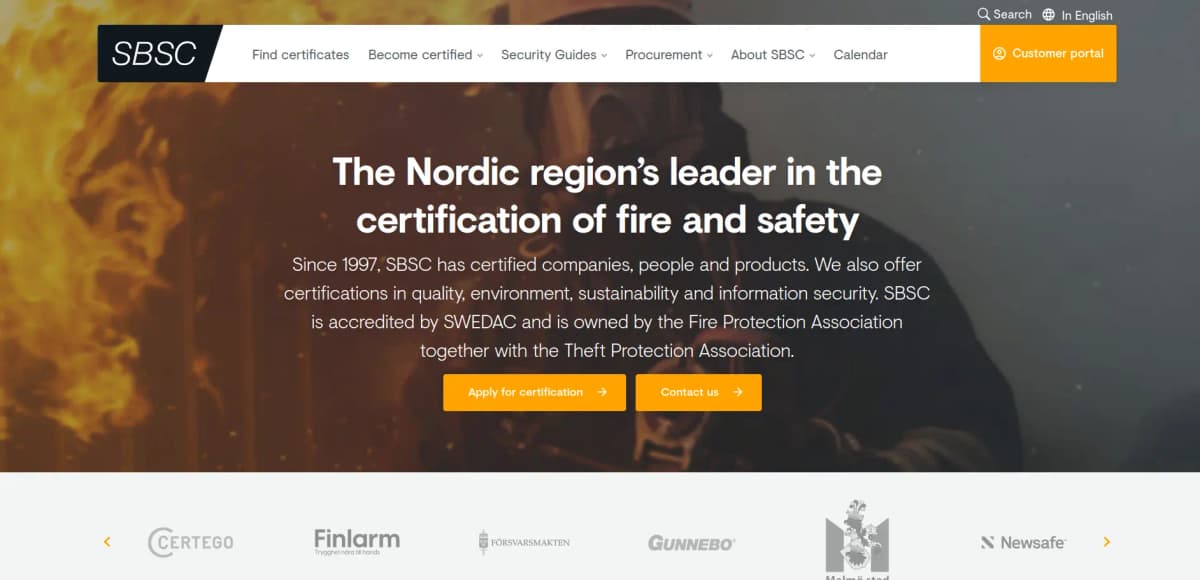 SBSC - Svensk Brand- och Säkerhetscertifiering